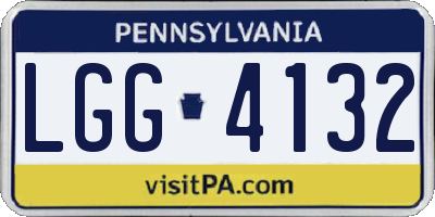 PA license plate LGG4132