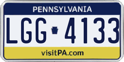 PA license plate LGG4133