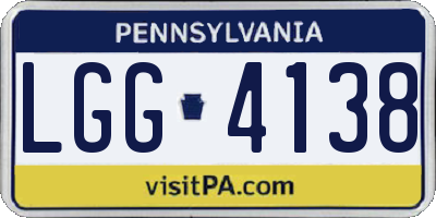 PA license plate LGG4138