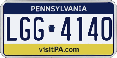PA license plate LGG4140