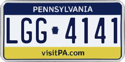 PA license plate LGG4141