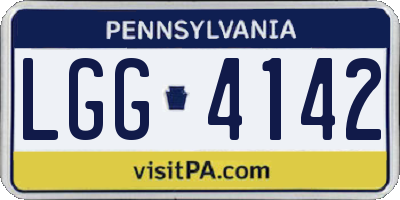 PA license plate LGG4142