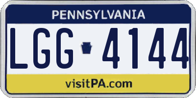 PA license plate LGG4144
