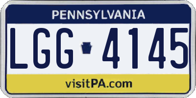 PA license plate LGG4145