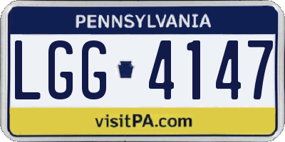 PA license plate LGG4147