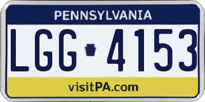 PA license plate LGG4153