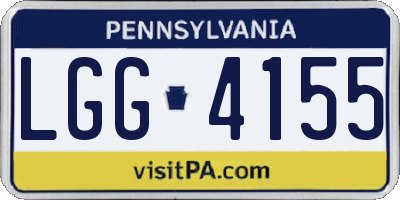 PA license plate LGG4155
