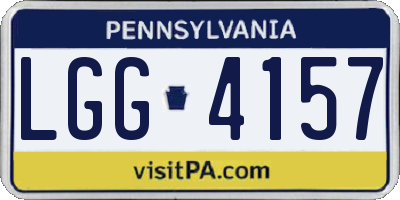 PA license plate LGG4157