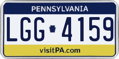 PA license plate LGG4159