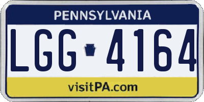 PA license plate LGG4164