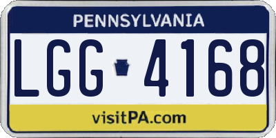 PA license plate LGG4168