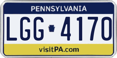 PA license plate LGG4170