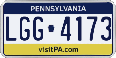 PA license plate LGG4173