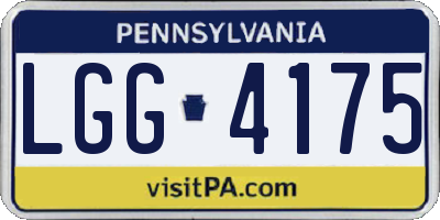 PA license plate LGG4175