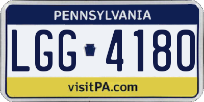 PA license plate LGG4180