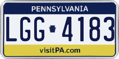 PA license plate LGG4183