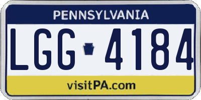 PA license plate LGG4184