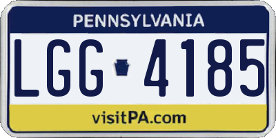 PA license plate LGG4185