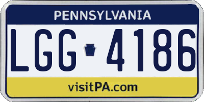PA license plate LGG4186