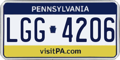PA license plate LGG4206