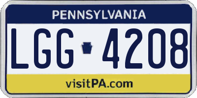 PA license plate LGG4208