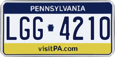 PA license plate LGG4210