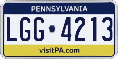 PA license plate LGG4213