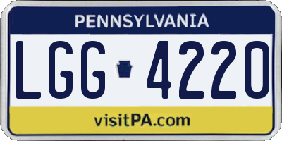 PA license plate LGG4220
