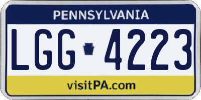 PA license plate LGG4223