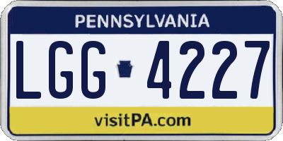 PA license plate LGG4227