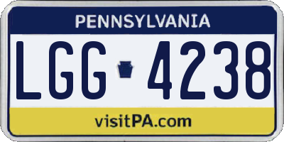 PA license plate LGG4238