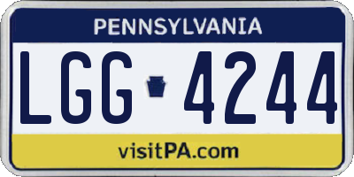 PA license plate LGG4244