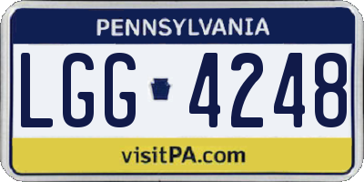 PA license plate LGG4248