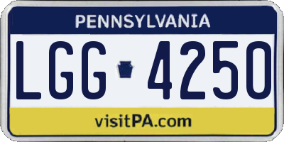 PA license plate LGG4250