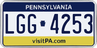 PA license plate LGG4253