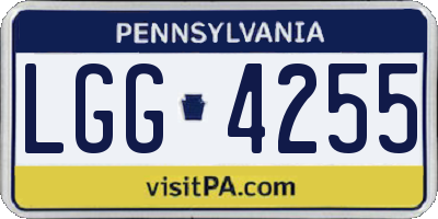 PA license plate LGG4255