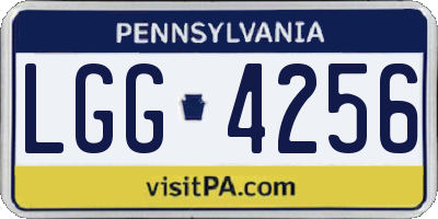 PA license plate LGG4256