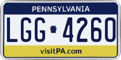 PA license plate LGG4260