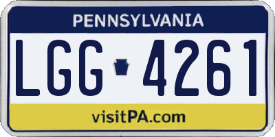 PA license plate LGG4261