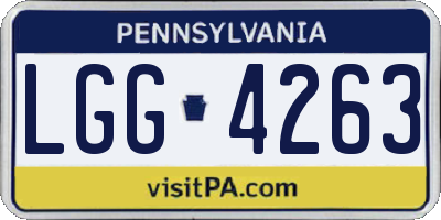 PA license plate LGG4263