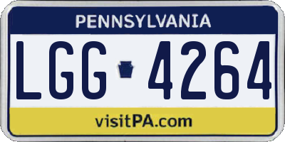 PA license plate LGG4264