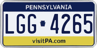 PA license plate LGG4265
