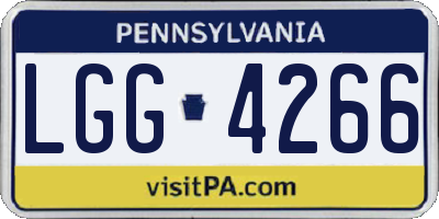 PA license plate LGG4266