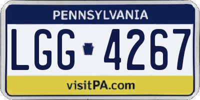 PA license plate LGG4267
