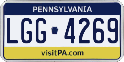PA license plate LGG4269