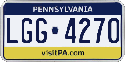 PA license plate LGG4270
