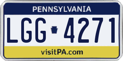 PA license plate LGG4271