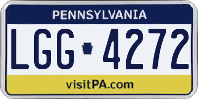 PA license plate LGG4272