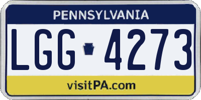 PA license plate LGG4273