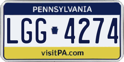PA license plate LGG4274